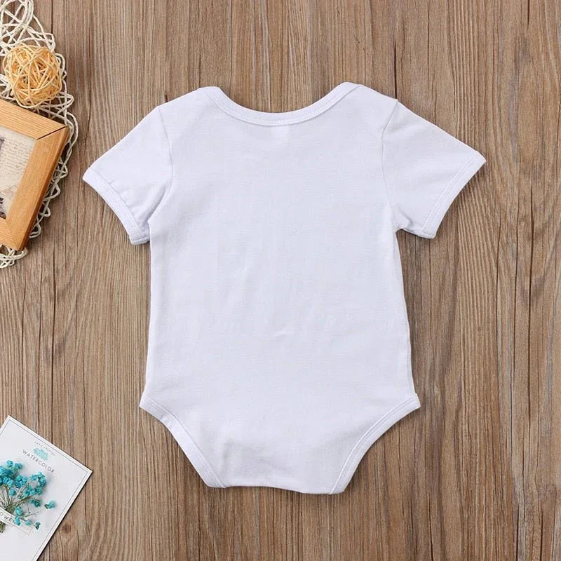 Baby Superhero Romper - Short Sleeve Cartoon Jumpsuit (0-18m) - Shello's Creative Boutique