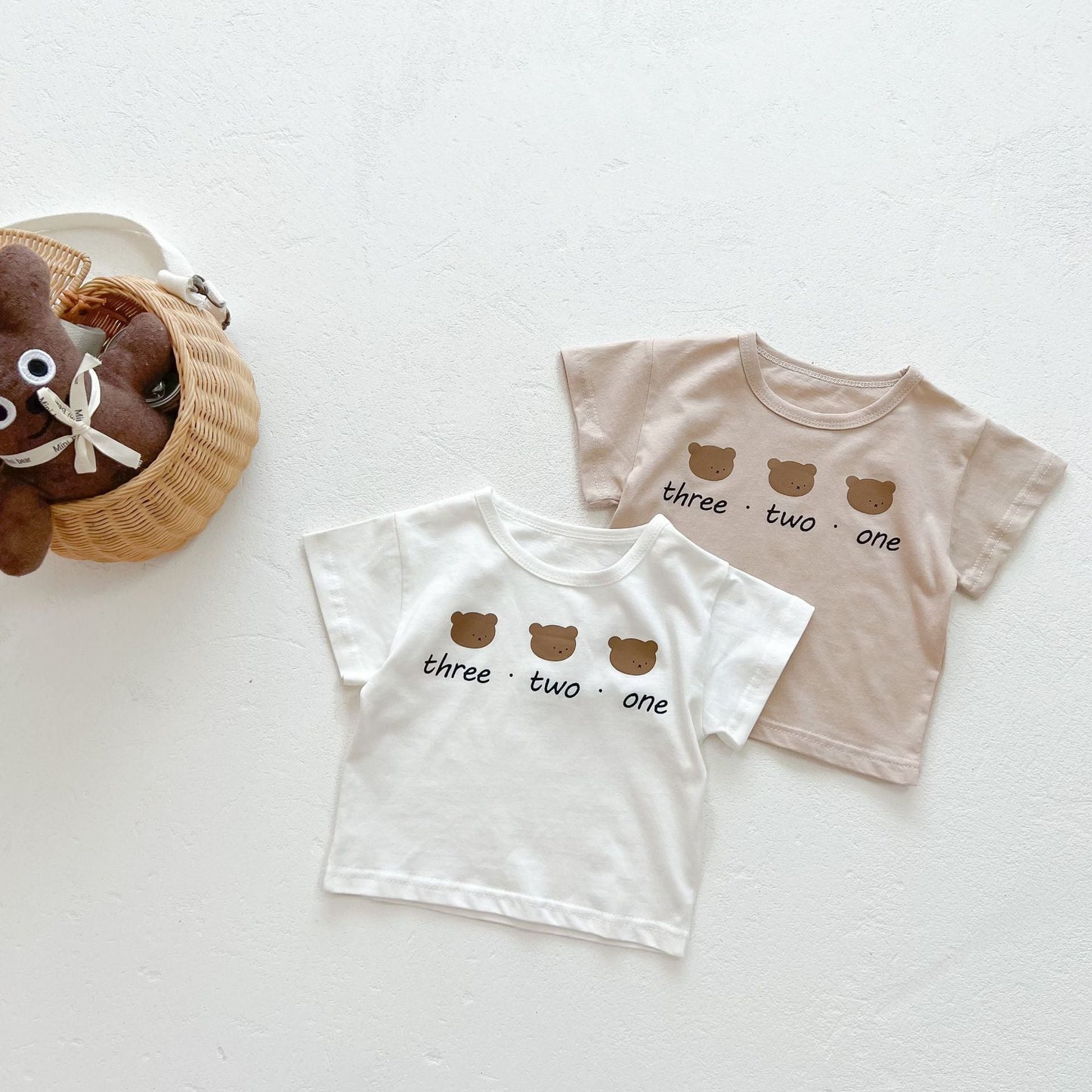 0 - 3 Years Old Baby Suspenders Suit Summer Baby Bear Short - Sleeved Top Suspender Shorts Two - Piece Set - Shello's Creative Boutique