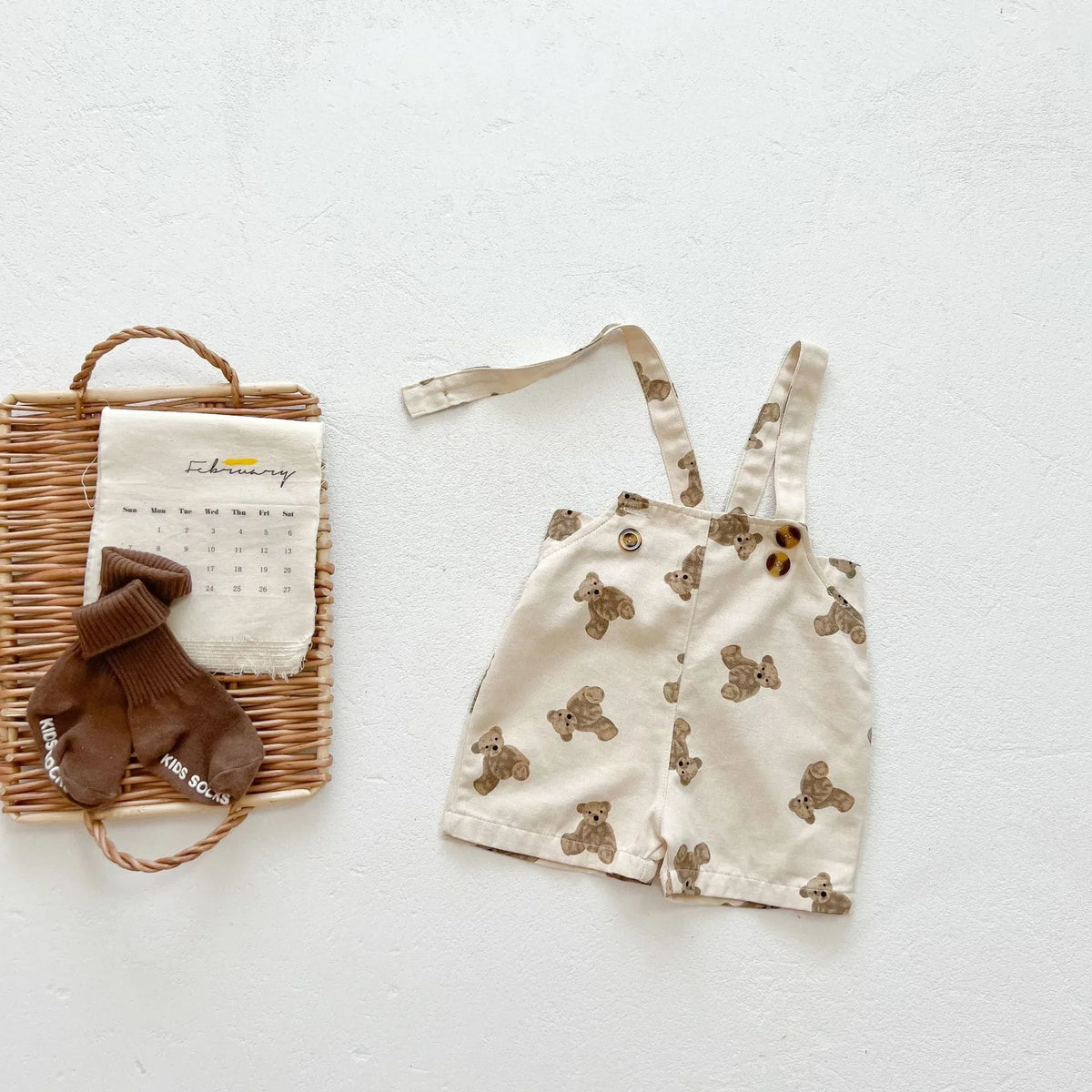 Baby Bear Suspender Shorts Two-Piece Set – Adorable Summer Style for Little Ones - Shello's Creative Boutique