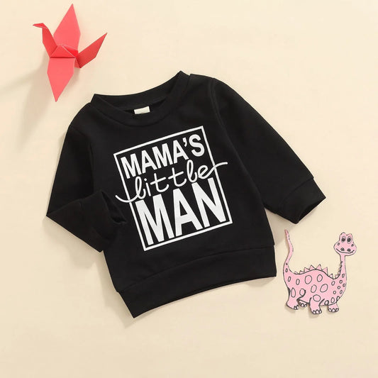 0-3Y Autumn Baby Boys Sweater Outwear 3 Colors Letter Printed Long Sleeve Pullover Causal Tops - Shello's Creative Boutique