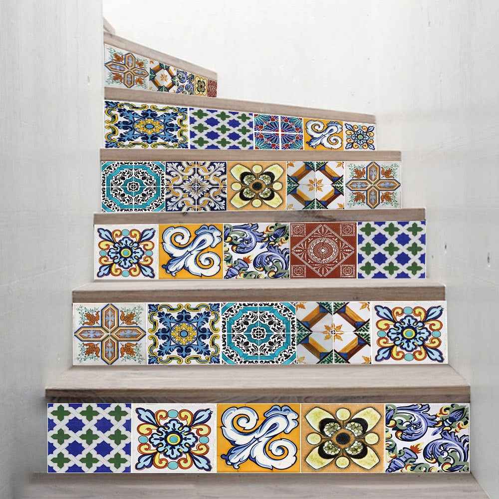 Self Adhesive Stair Stickers Waterproof PVC Wall Sticker DIY Decorative for Living Room