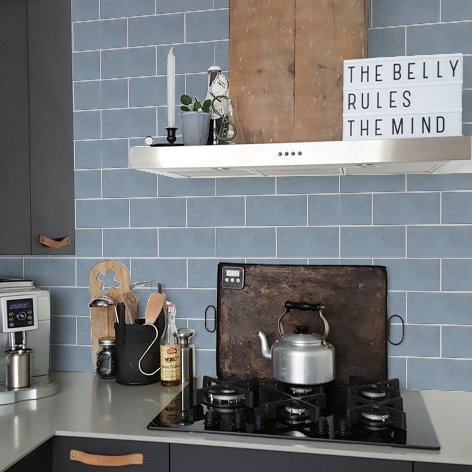 Funlife City Lights Thickened Brick Stickers Home Renovation Kitchen Stove Decoration Self-Adhesive Wall Stickers