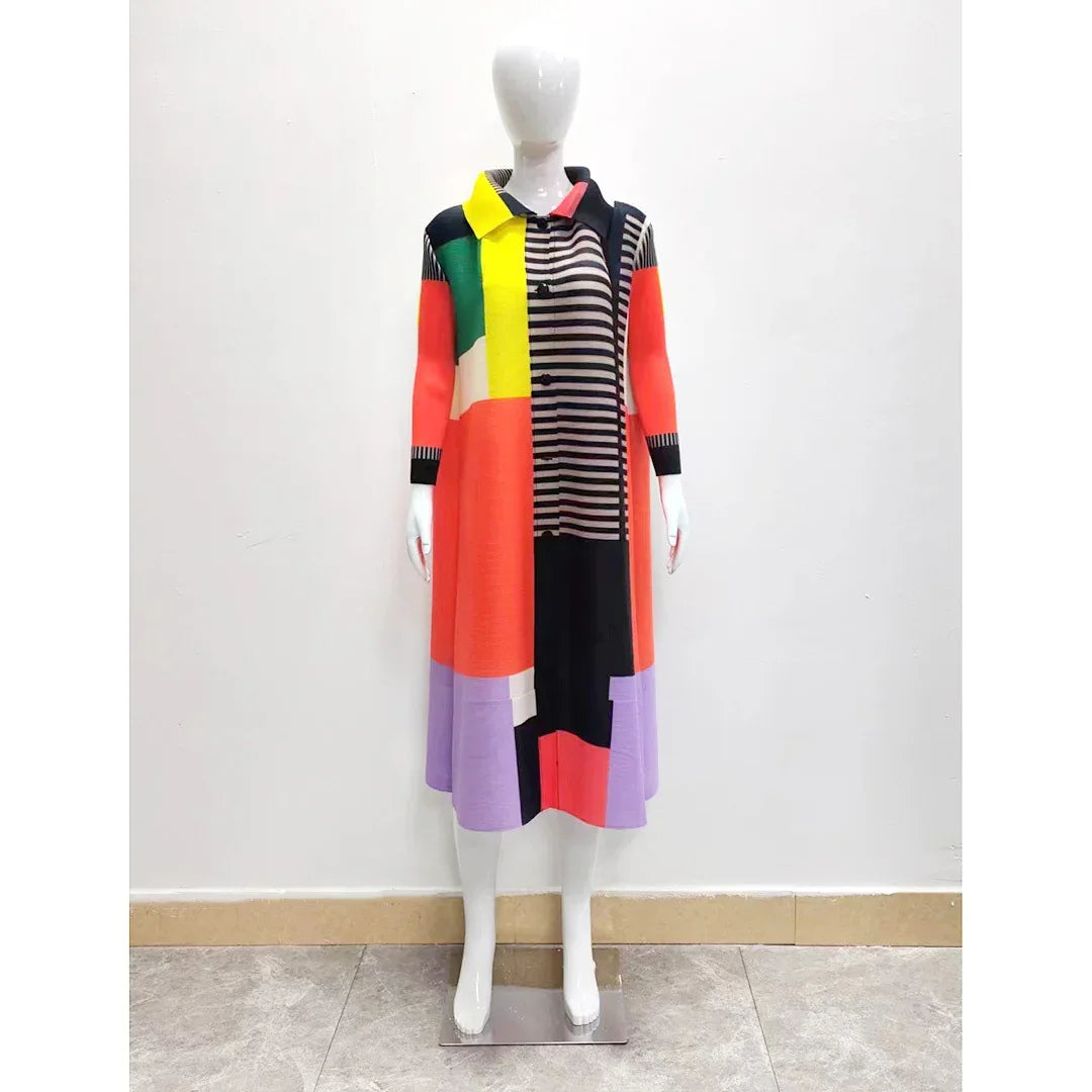 Elevate Your Wardrobe with Miyake Style Spring Pleated Dress! - Shello's Creative Boutique