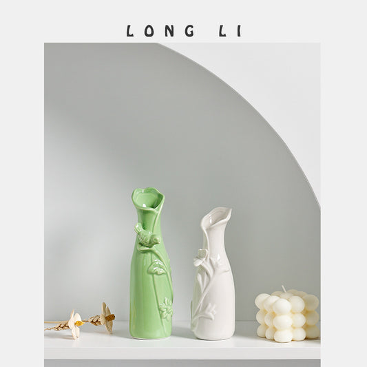 Aromatherapy Bottle Creative Home Mini Ceramic Vase Ornament Decoration Hydroponic Flower Arrangement Small Flower Butterfly eprolo