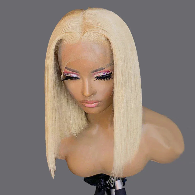 613 Blonde Bob Wig (Short, Straight Human Hair for Women) - Shello's Creative Boutique