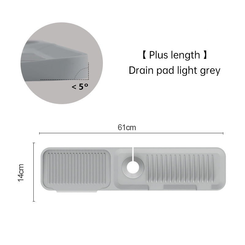 Silicone Drain Pad Faucet Drain Pad Kitchen Countertop Sink Drain Splash Proof Device eprolo