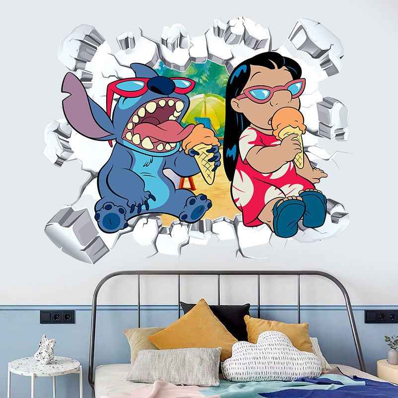 StarCraft Wall Sticker - Baby Stitch Self Adhesive Cartoon for Bedroom Dormitory Wall Decor