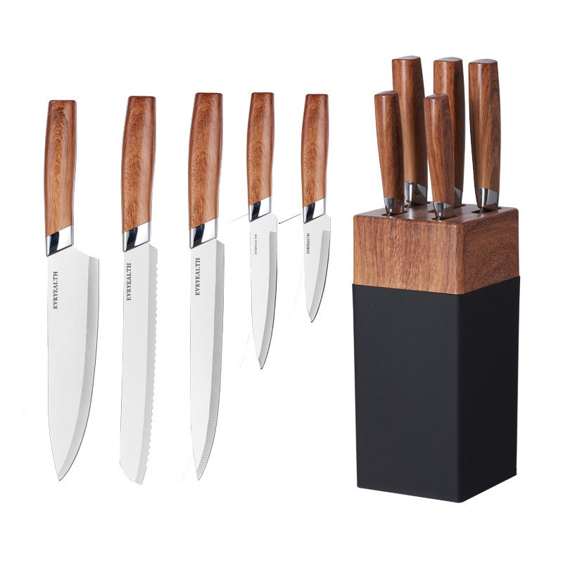 Stainless Steel Knife Wooden Handle Knife Set Kitchen Six-Piece Set Kitchen Knife Fruit Knife Gift Set Knife eprolo