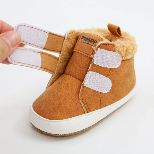 High Top Autumn And Winter Baby Shoes Baby Shoes Walking Shoes Warm Shoes M2035 - Shello's Creative Boutique