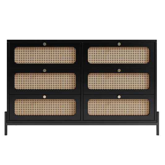 Modern Hemp Vine Wood Closet with 6 drawers - Modern Elegance - Shello's Creative Boutique