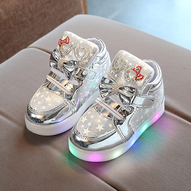 Toddler Baby Shoes Fashion Sneakers For Children Girl Boys Star Luminous Child Casual Colorful Light Shoes Sneakers eprolo