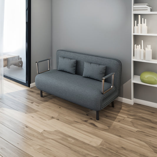 55″ Convertible Chair Bed Tri-Fold Sofa Bed with Adjustable Backrest & Pillow eprolo