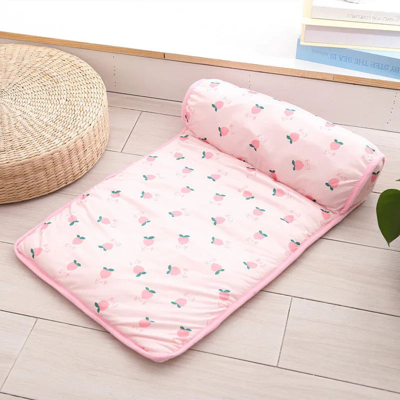 Cat dog pet ice pad summer autumn cooling heatstroke prevention sleeping mat fruit mat non-slip ice silk mat - Shello's Creative Boutique
