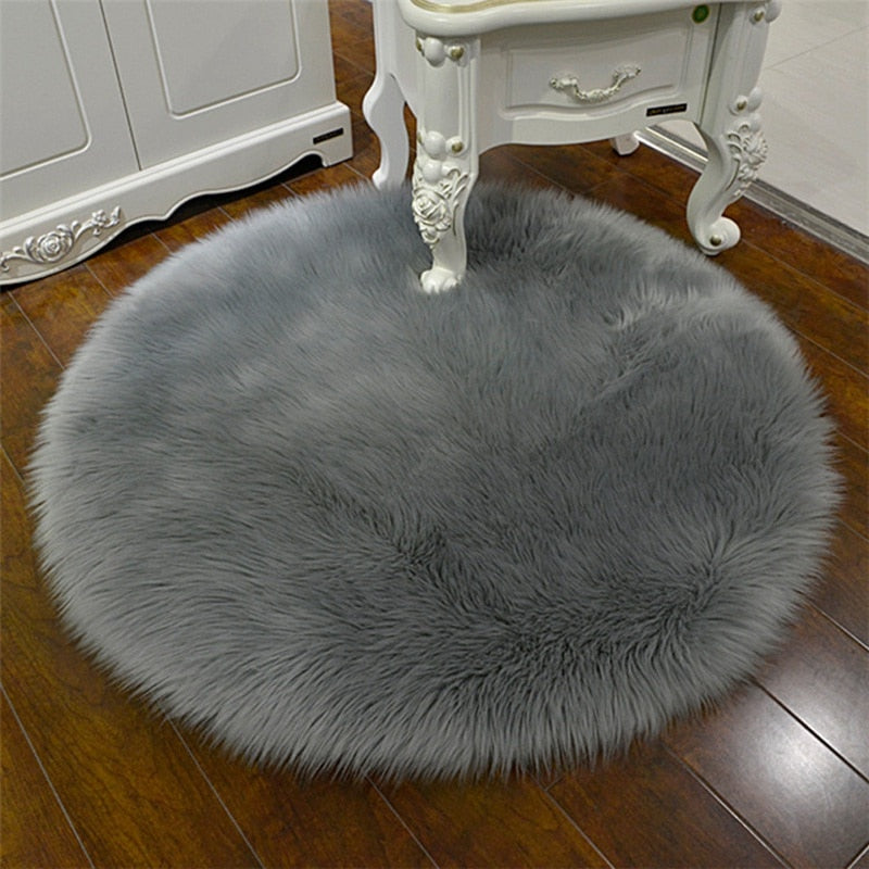 30*30CM Soft Artificial Sheepskin Rug Chair Cover Bedroom Mat Artificial Wool Warm Hairy Carpet Seat Textil Fur Area Rugs eprolo