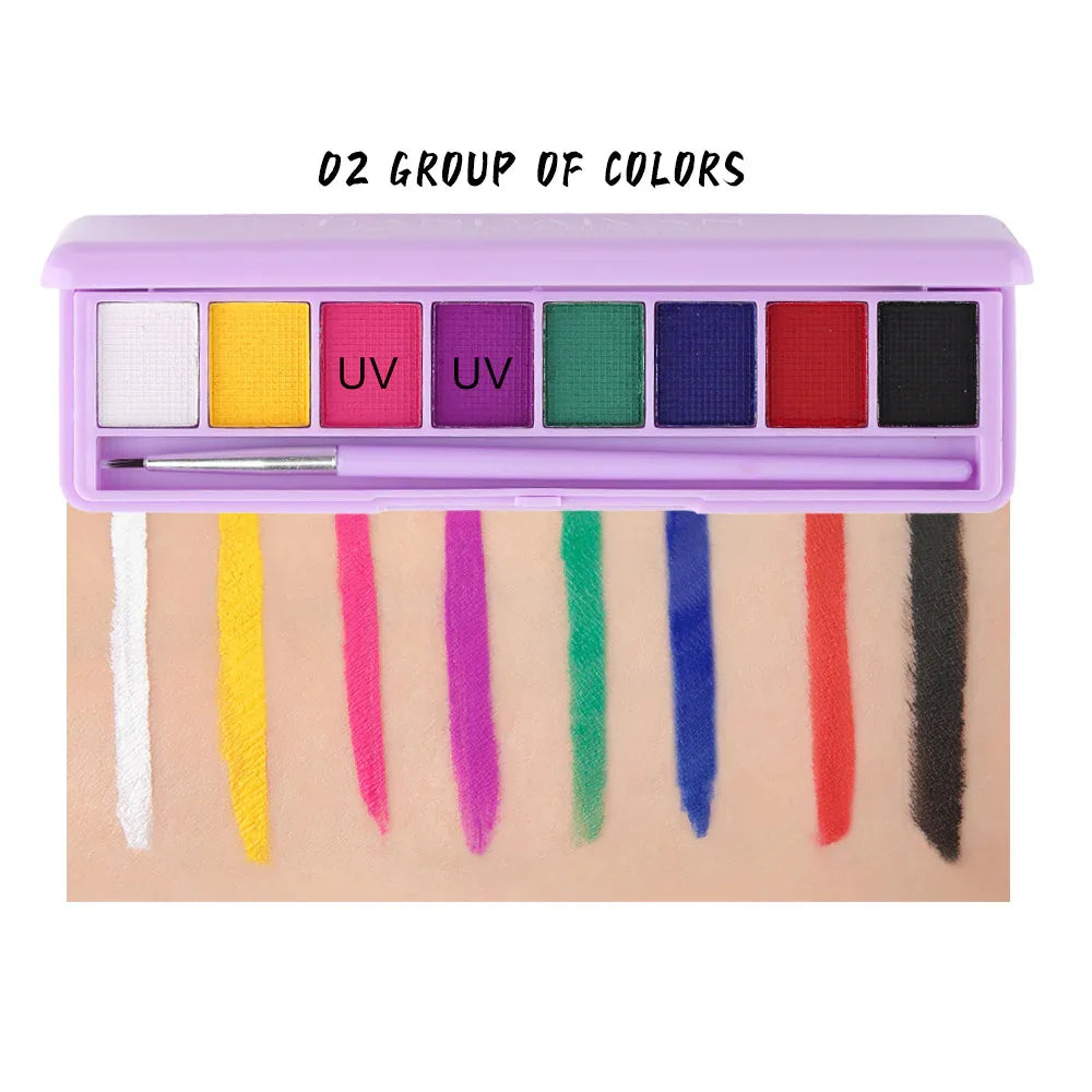 HANDAIYAN Water Soluble Body Paint Cream Eyeliner Eye Shadow Ultraviolet Luminous Paint Face And Body Paint - Shello's Creative Boutique