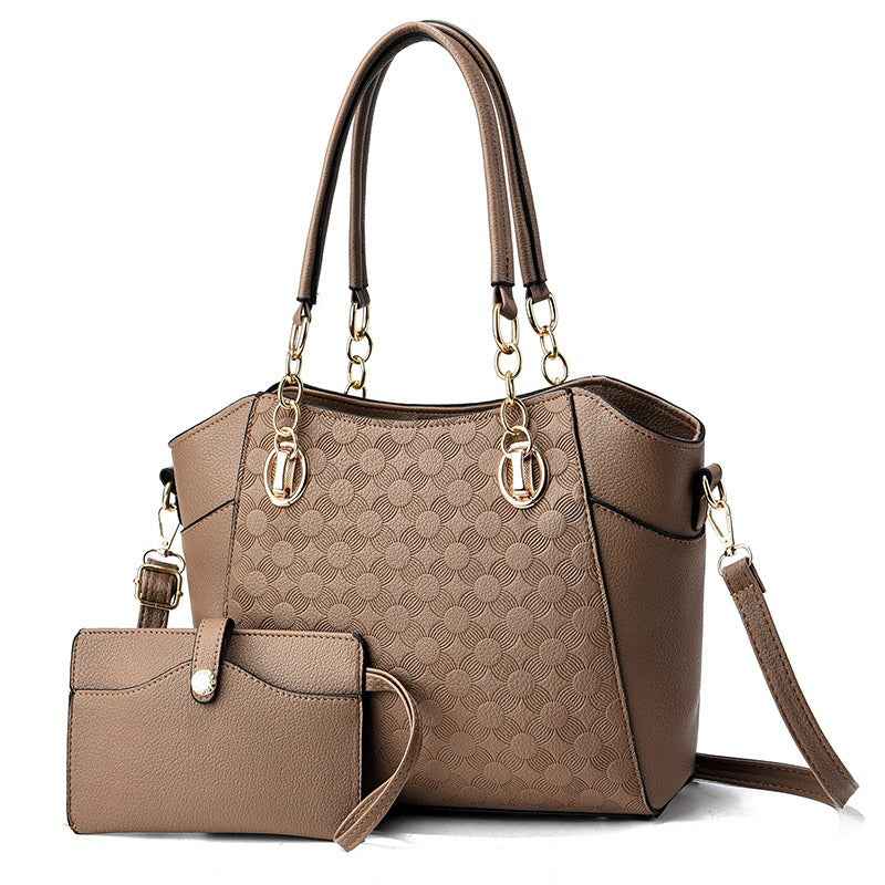 Mother-in-Child Tote Bag - Large Capacity PU Leather Tote for Moms
