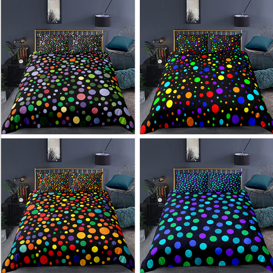 3D digital printing bedding home textile three piece quilt cover star dot eprolo