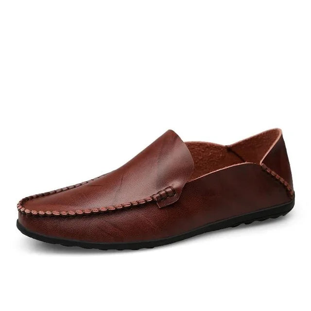 Men Designer Man Casual Shoes Brand Genuine Split Leather Shoes Italy Men Sneakers Non-slip Loafers Flats Driving Men Shoes - Shello's Creative Boutique