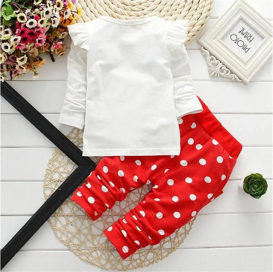 Girls Winter Clothing Set - T-Shirt & Pants 2pcs (6m-24m) - Shello's Creative Boutique