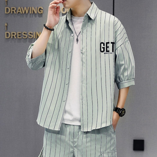 teenage five quarter pants fashionable two-piece set eprolo