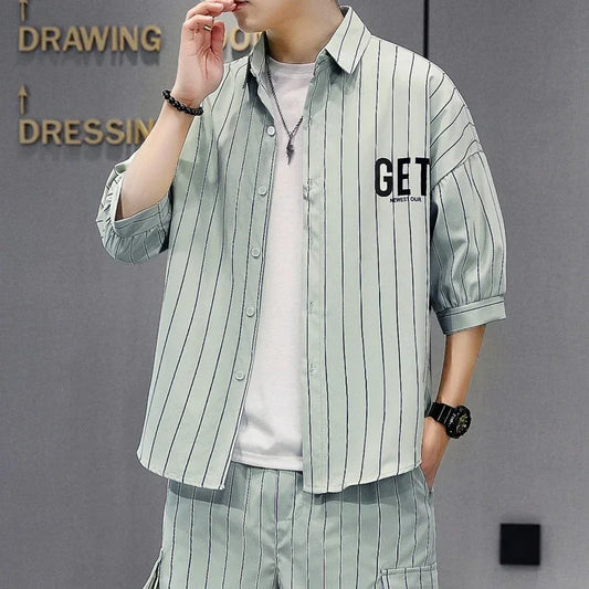 teenage five quarter pants fashionable two-piece set - Shello's Creative Boutique
