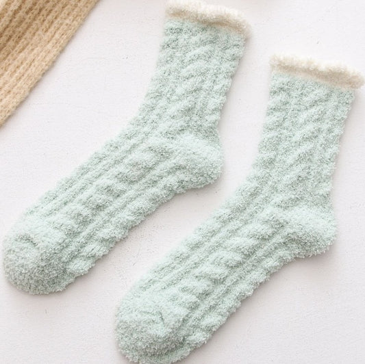 Ultra-Soft Coral Plush Children's Socks - Cozy Winter Floor Socks