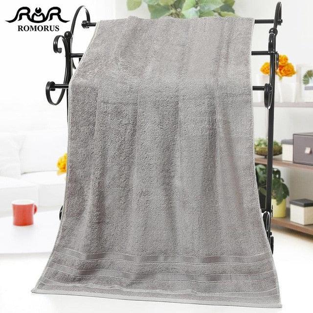 ROMORUS 100% Bamboo Fibre Towels Purple Gray Brown Bath Face Towel Set - Shello's Creative Boutique