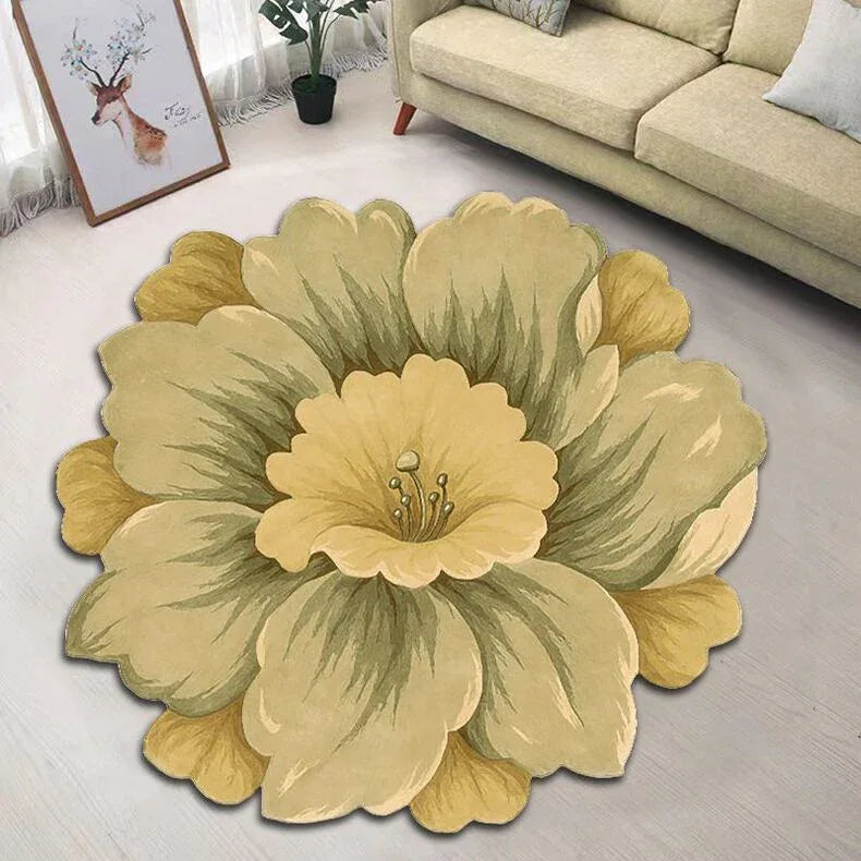 Creative Flower Living Room Tea Table Blanket – Nordic-Inspired Floor Mat - Shello's Creative Boutique