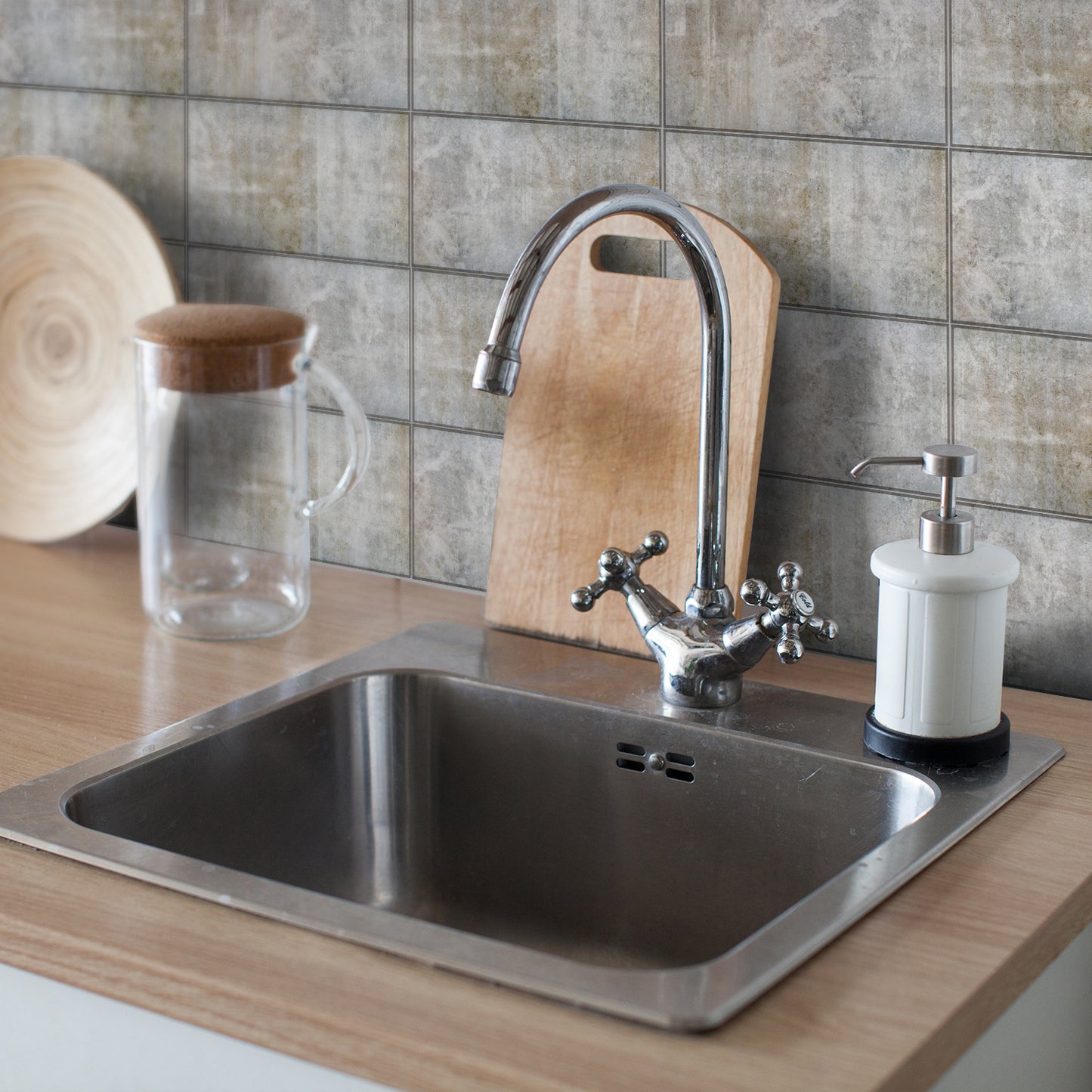 Funlife City Lights Thickened Brick Stickers American Retro Kitchen And Bathroom Wall Waterproof And Stain-Resistant Stickers