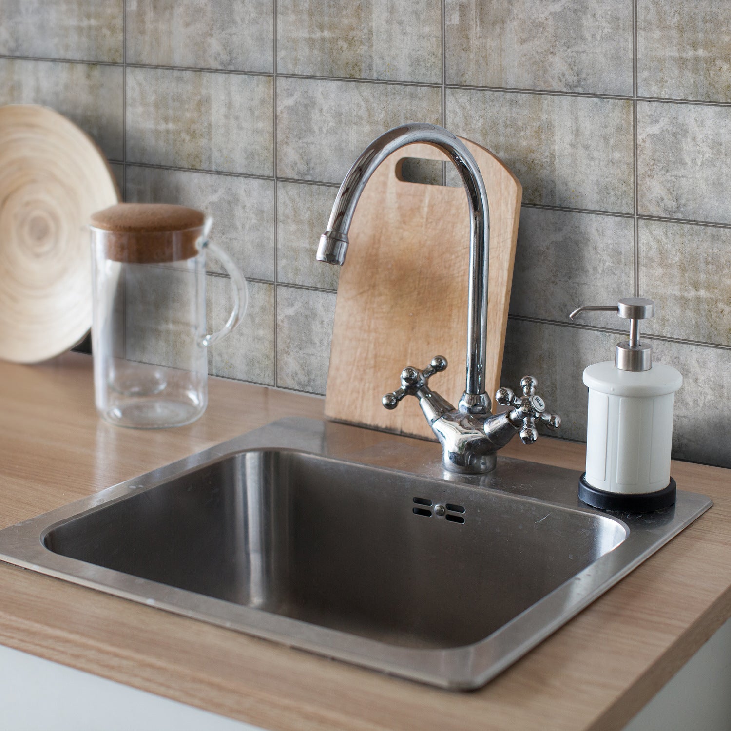 Funlife City Lights Thickened Brick Stickers American Retro Kitchen And Bathroom Wall Waterproof And Stain-Resistant Stickers