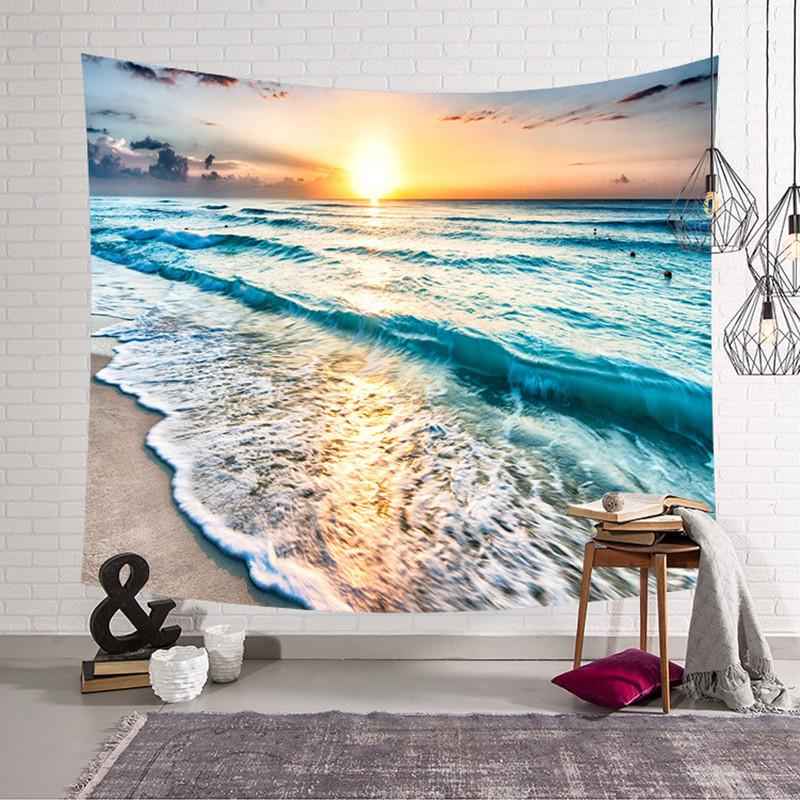 3D Beach Wall Tapestry Hanging Decor Hippie Retro Yoga Beach Towel 150x130cm/150x102cm