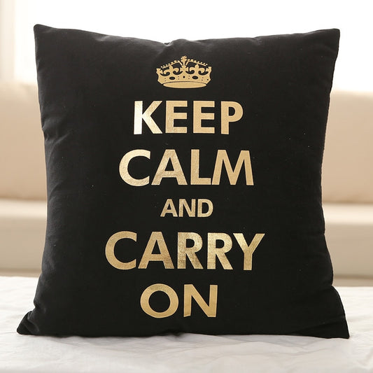 Luxurious Gold Foil Velvet Pillow Cover - Elegant 45x45cm Cushion