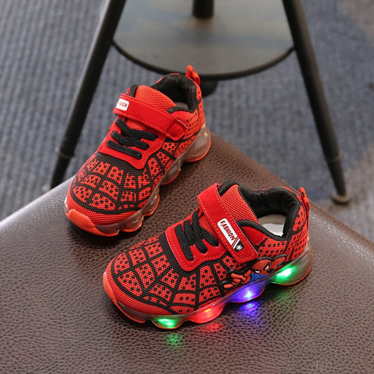 1 - 14 Years Old Luminous Sneakers Boy Girl Cartoon LED Light - Shello's Creative Boutique