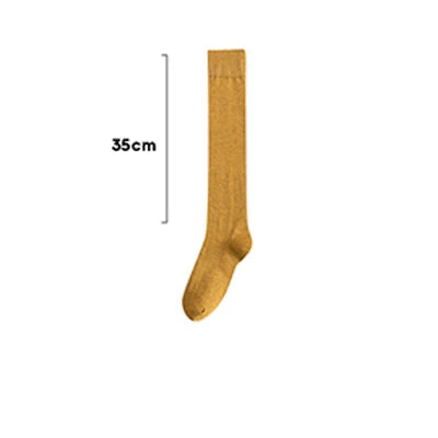1 Pair Knee High Socks Women Socks Solid Color Stocking College Style Casual JK Japanese Fashion Calf Sock Sports Fitness Socks eprolo