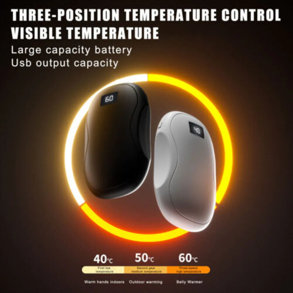10000Mah Winter Hand Warmer Rechargeable 3 Levels Electric Pocket USB Power Bank eprolo