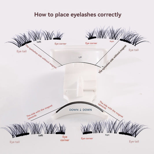 Five magnetic adhesive free magnetic eyelash clamp set for European and American thick magnetic eyelashes eprolo