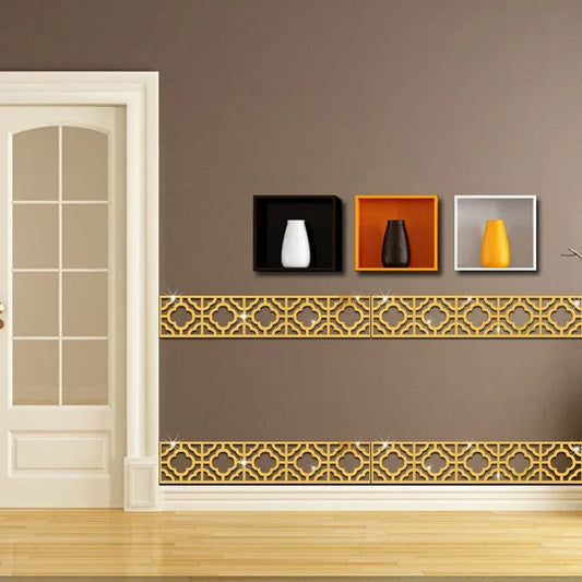 10pcs/set Lace 3D Acrylic Mirror Wall Stickers Suspended for Ceiling Decorate Sticker DIY - Shello's Creative Boutique