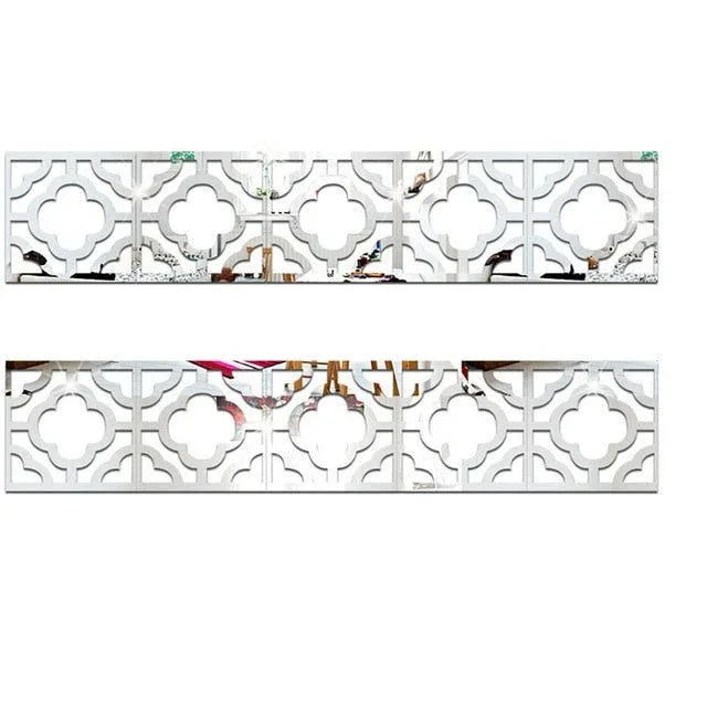 10pcs/set Lace 3D Acrylic Mirror Wall Stickers Suspended for Ceiling Decorate Sticker DIY - Shello's Creative Boutique