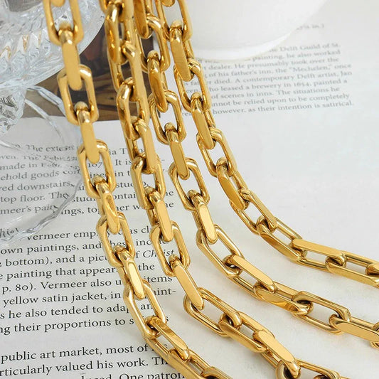 18K Gold Cuban Chain Thick Chain Design High-end Bracelet Necklace - Shello's Creative Boutique