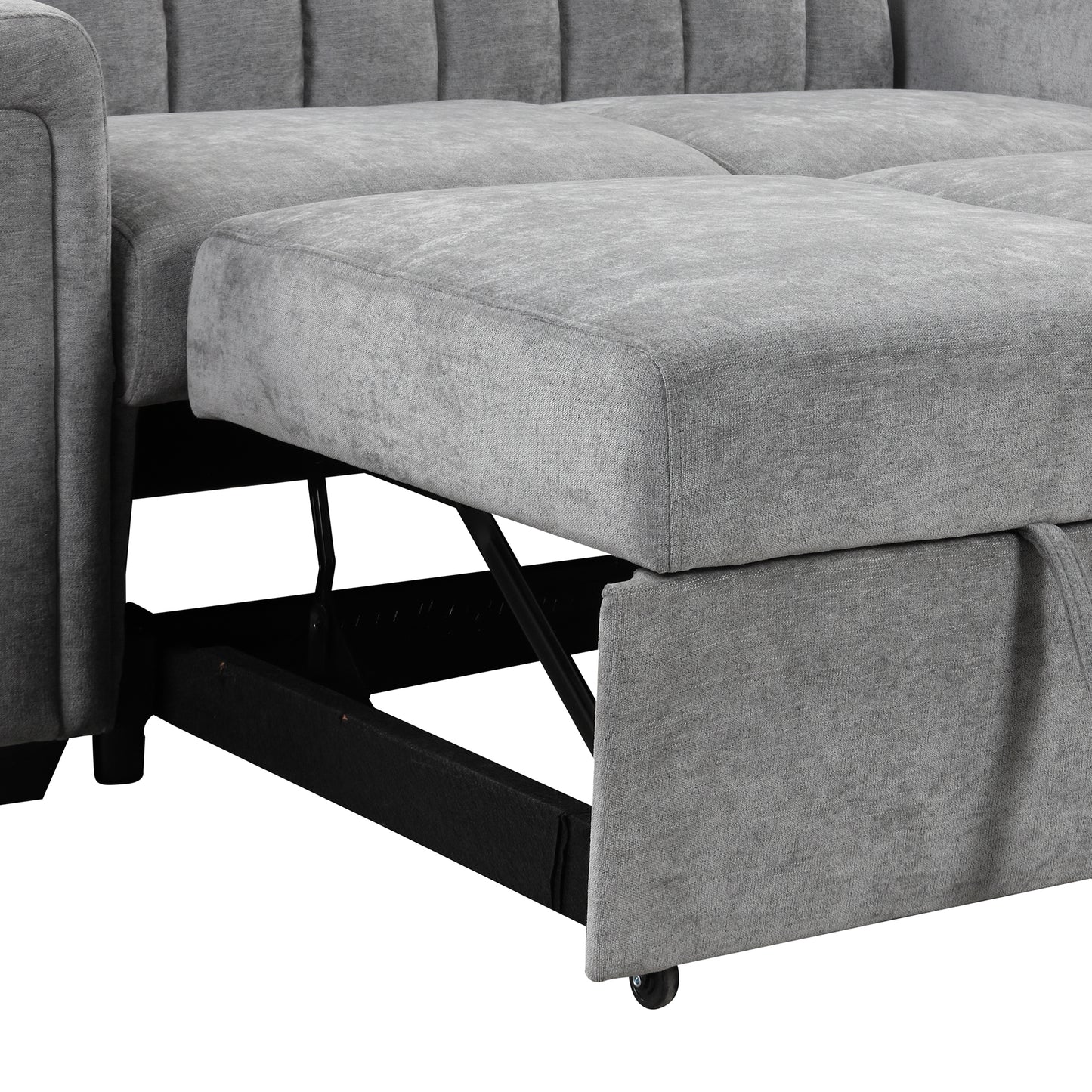 U_STYLE Convertible Soft Cushion Sofa Pull Bed ,for Two People to Sit On eprolo
