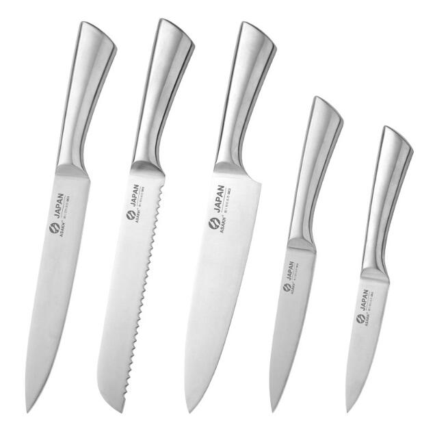 Hollow Handle Chef's Knife Five-piece Kitchen Knife Set Stainless Steel Kitchen Knife Sharp Slicing Knife Fruit Bread Knife eprolo