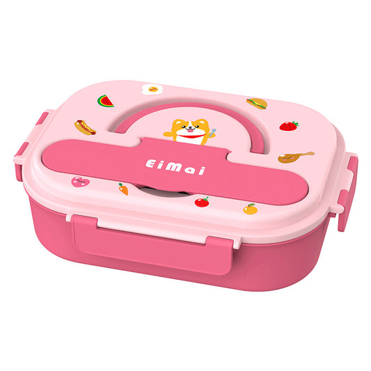 Cartoon cute food grade household 316 stainless steel compartment lunch box lunch box eprolo