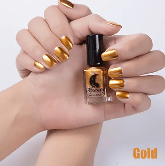 14 Color 6ML Women Fashion Sexy New Metallics Nail Polish Mirror Beauty Makeup - Shello's Creative Boutique