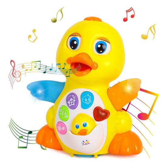 Flapping Yellow Duck Toy - Interactive Musical Baby Toy for 1-3 Years | Battery Operated - Shello's Creative Boutique
