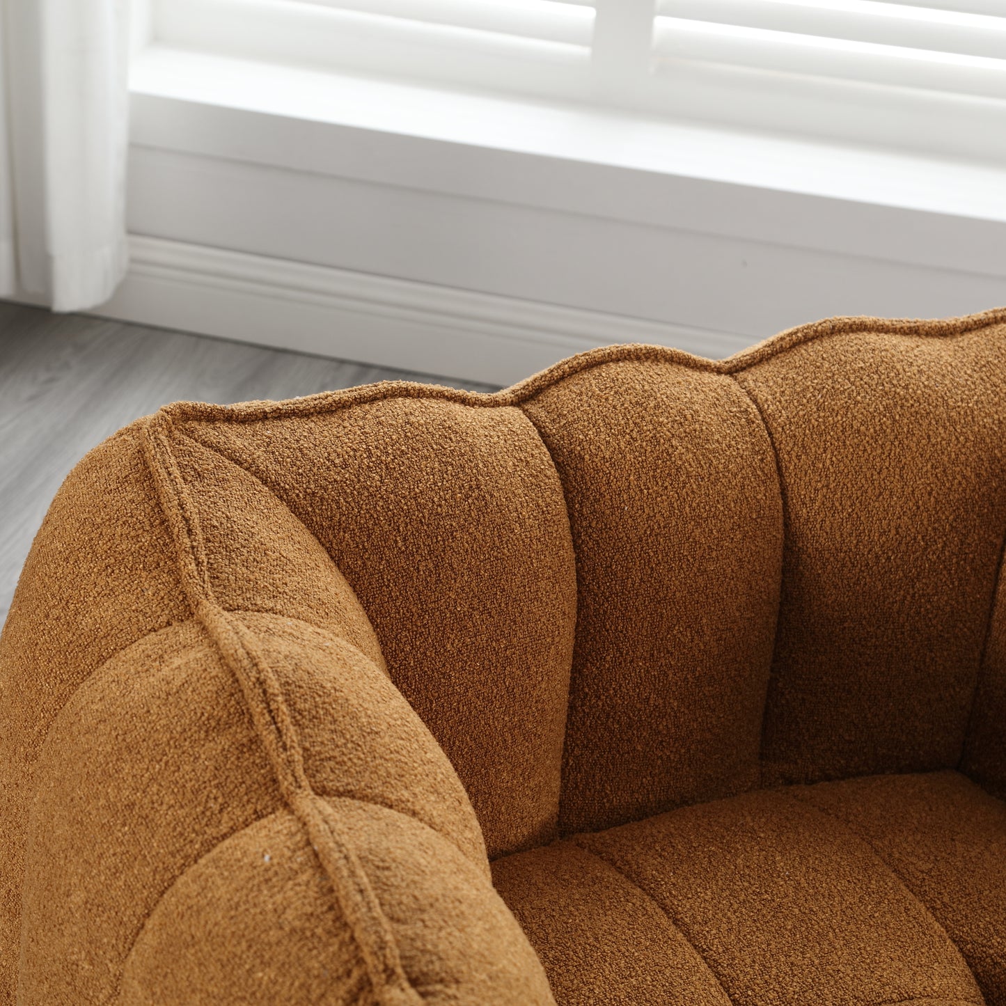 Soft Bean Bag Chair with High Resilient Foam(Chips)for living room and bedroom Comfortable Square Lazy Sofa with Footstool eprolo