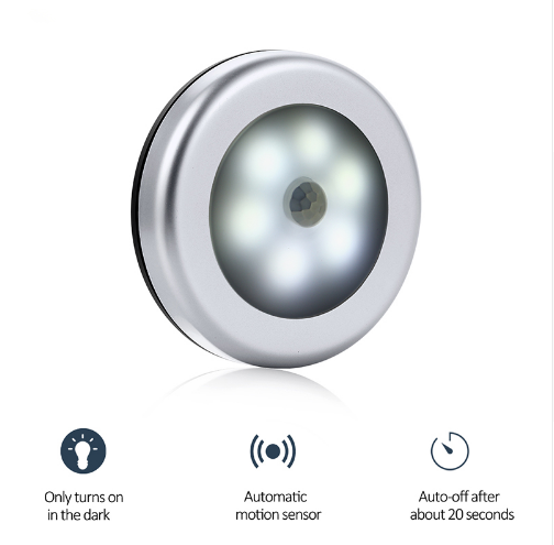 1pcs 6 LED PIR Body Motion Sensor Activated Wall Light Night Light Induction Lamp Closet Corridor Cabinet led Sensor Light eprolo