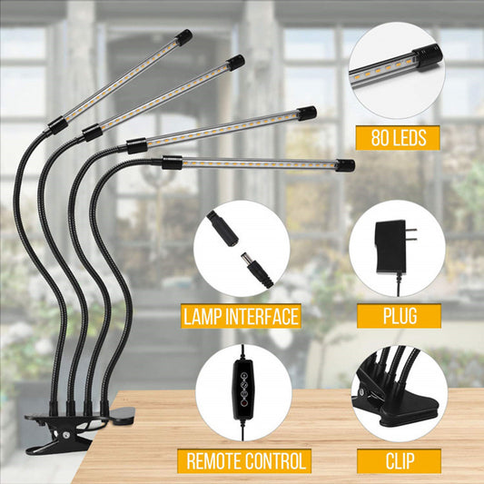 Foldable LED Grow Light - 80 LED Indoor Plant Lamp