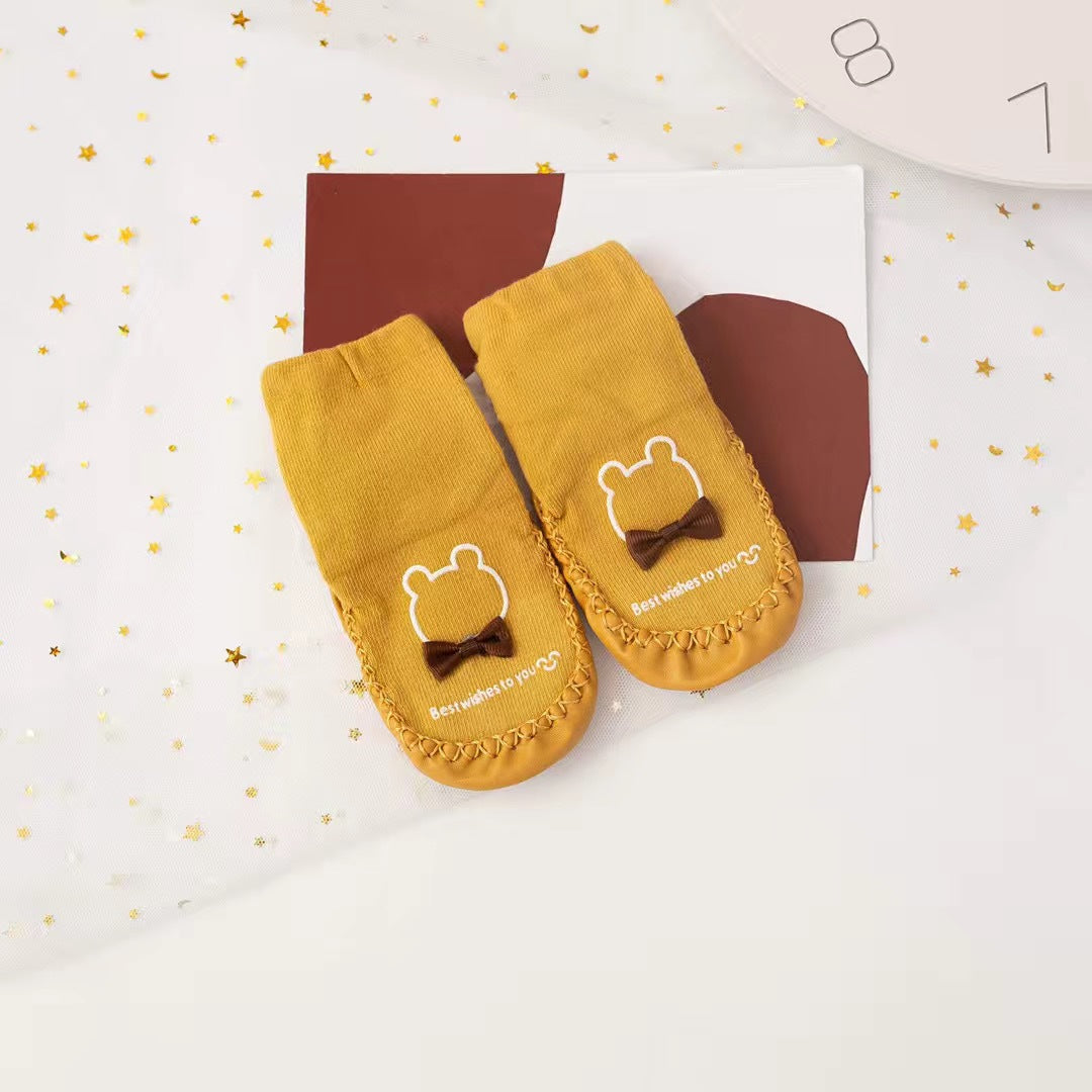 Spring and Autumn Baby Floor Socks Middle Tube Anti-slip Children's Toddler Shoes Combed Cotton Newborn 0-3 Years Old Socks eprolo