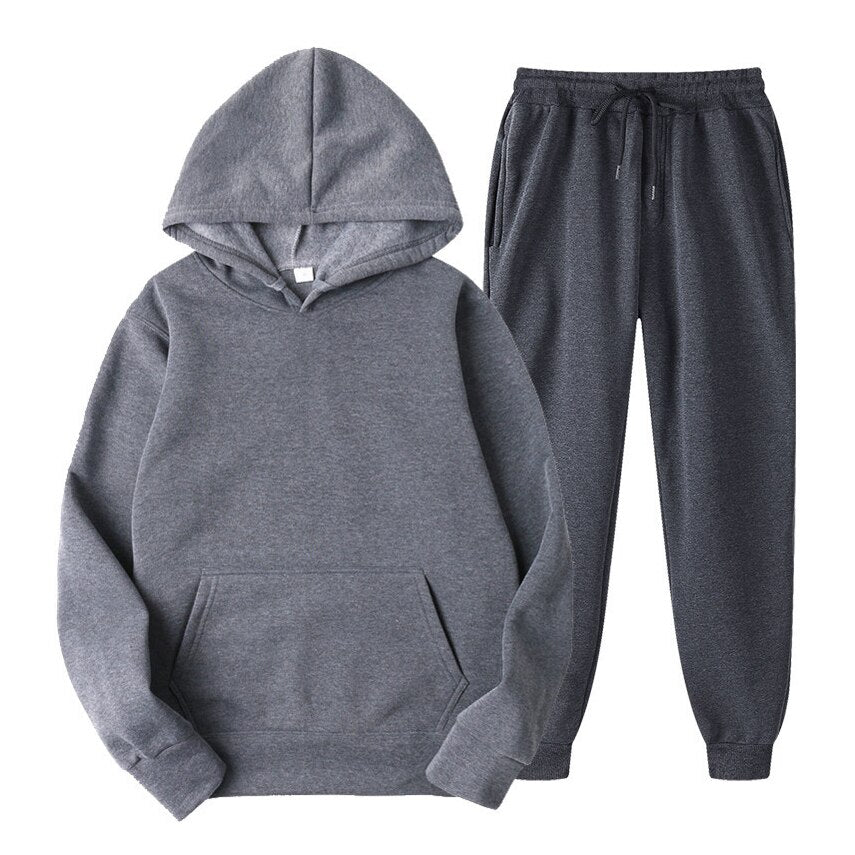 Women's Sets Oversized Hooded Running Hoodie Sport Pants Lady Suits 2 Piece Set Casual Fleece Tracksuit Winter eprolo