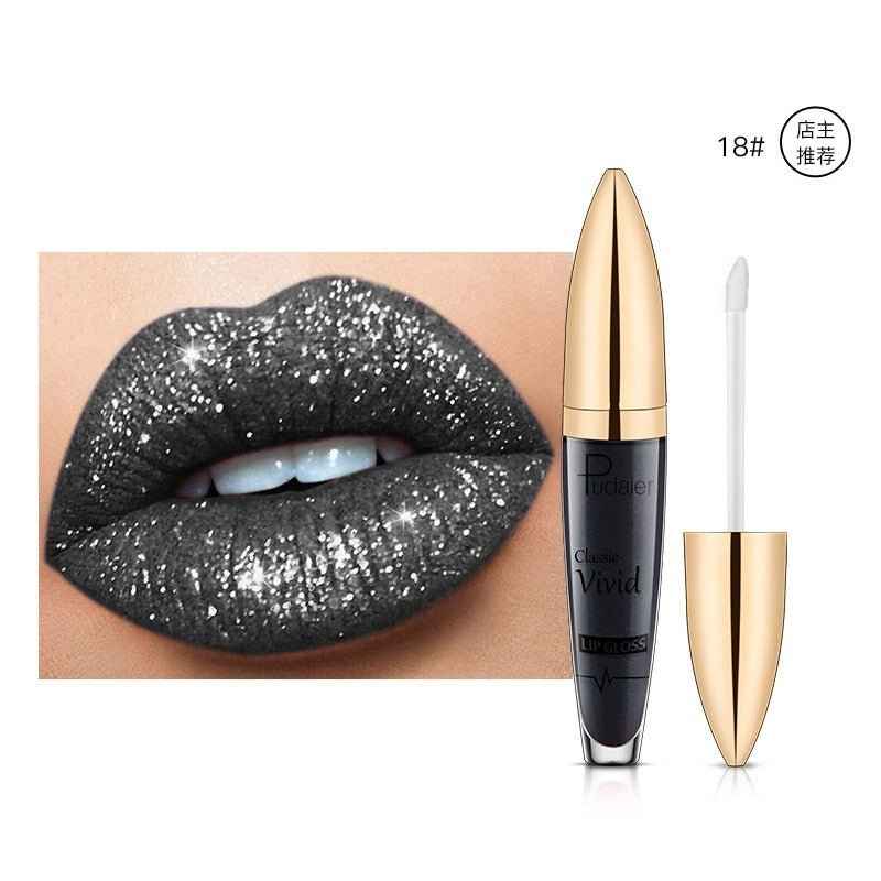 Women 18 Colours Shiny Lip Gloss Long Lasting Matte Glitter Liquid Lipstick Lip Makeup